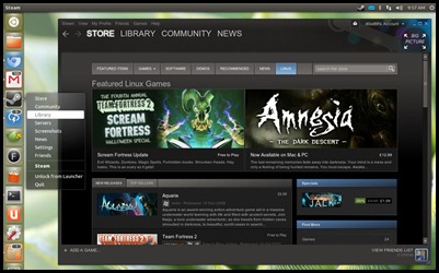 Steam for Linux running on Ubuntu