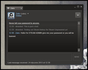 Chat how history check steam to Steam users: