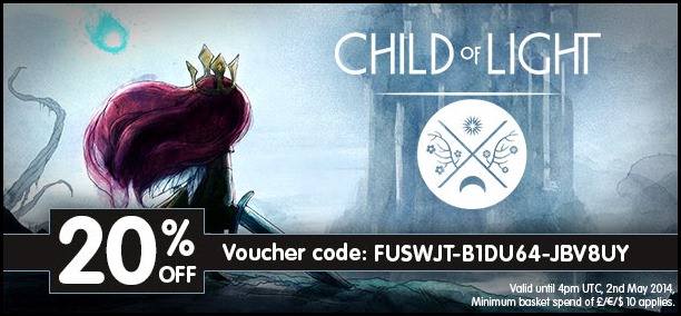 Child of Light 20% off, UPlay redeemable
