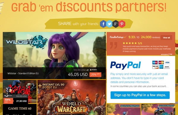 G2A Weekly Sale Wildstar