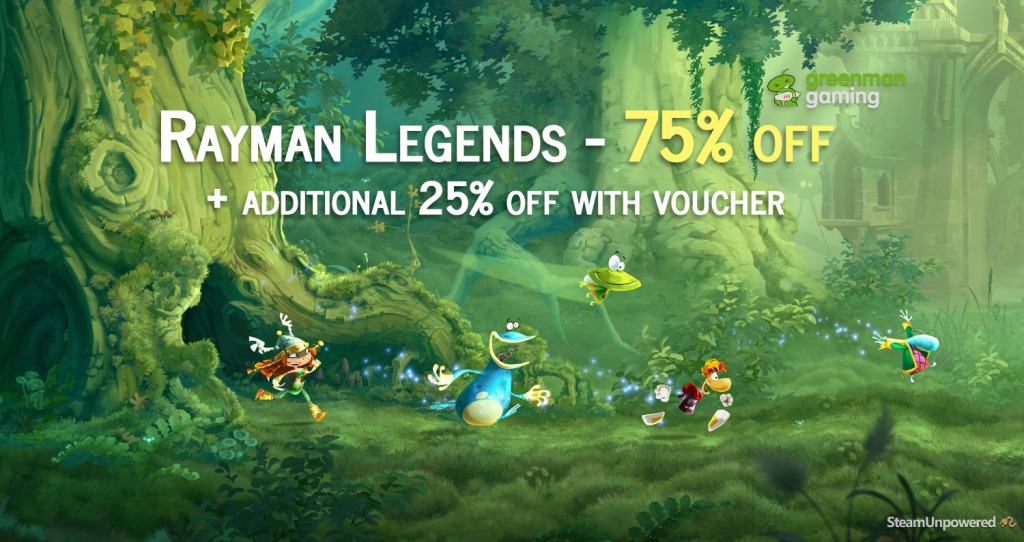 Rayman Legends 75 off UPlay redeemable