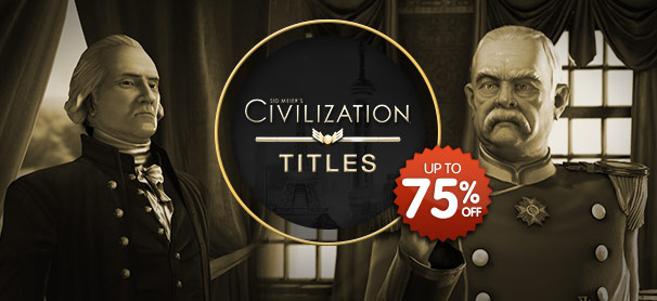 Civilization Titles 75 off