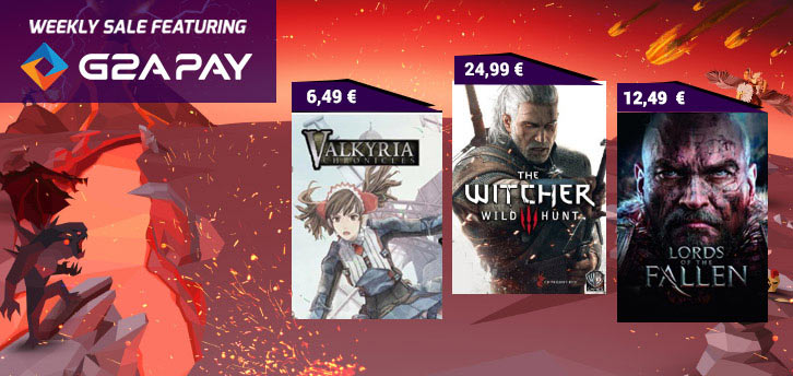 Weekly Sale on G2A Valkyria Chronicles, Witcher 3 and Lords of The Fallen