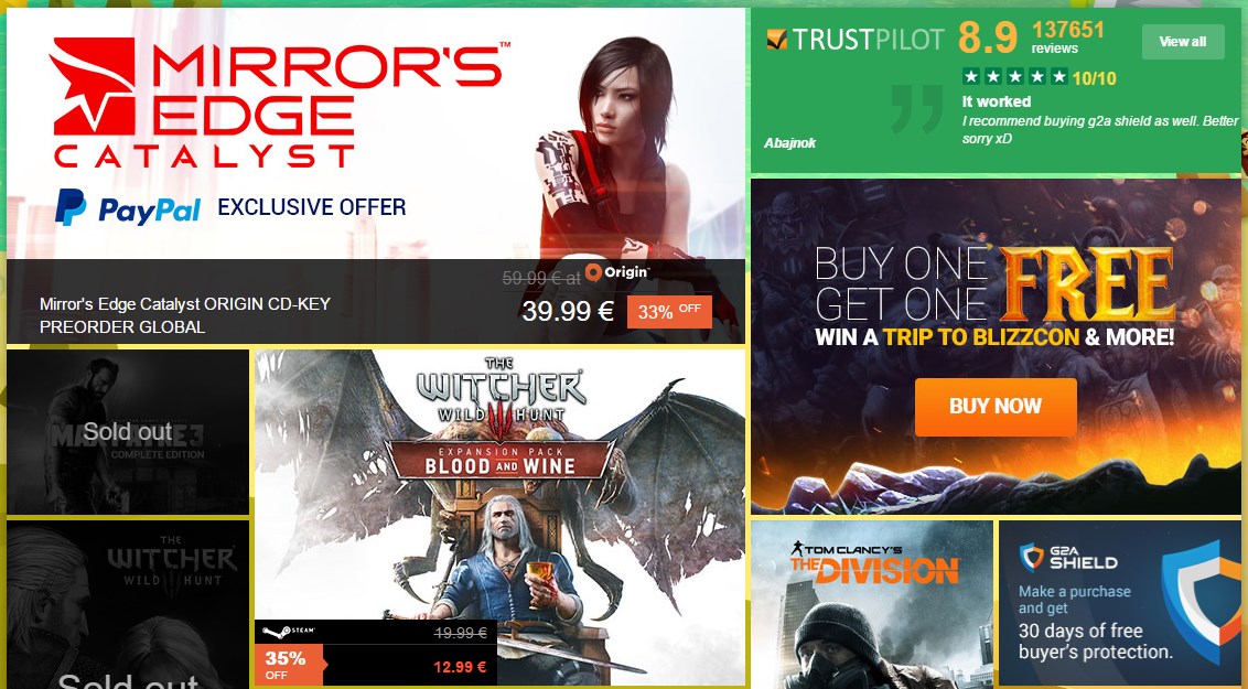 Weekend Deals G2A 05 06 2016