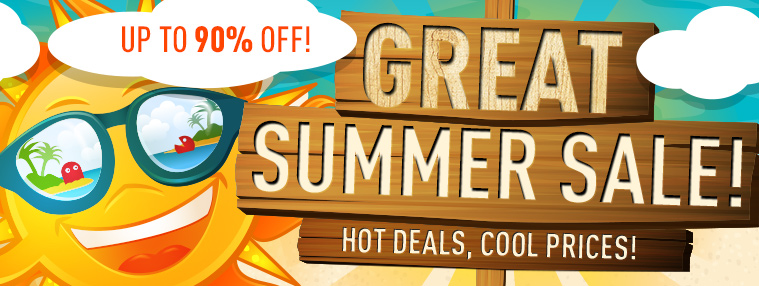 Great Summer Sale up to 90% off!